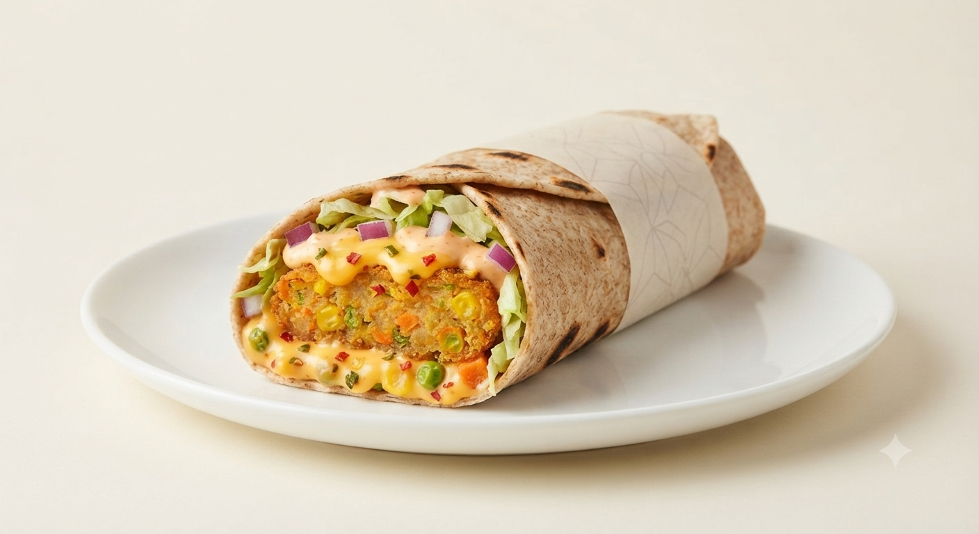 Chili Cheese Veg Patty Wrap