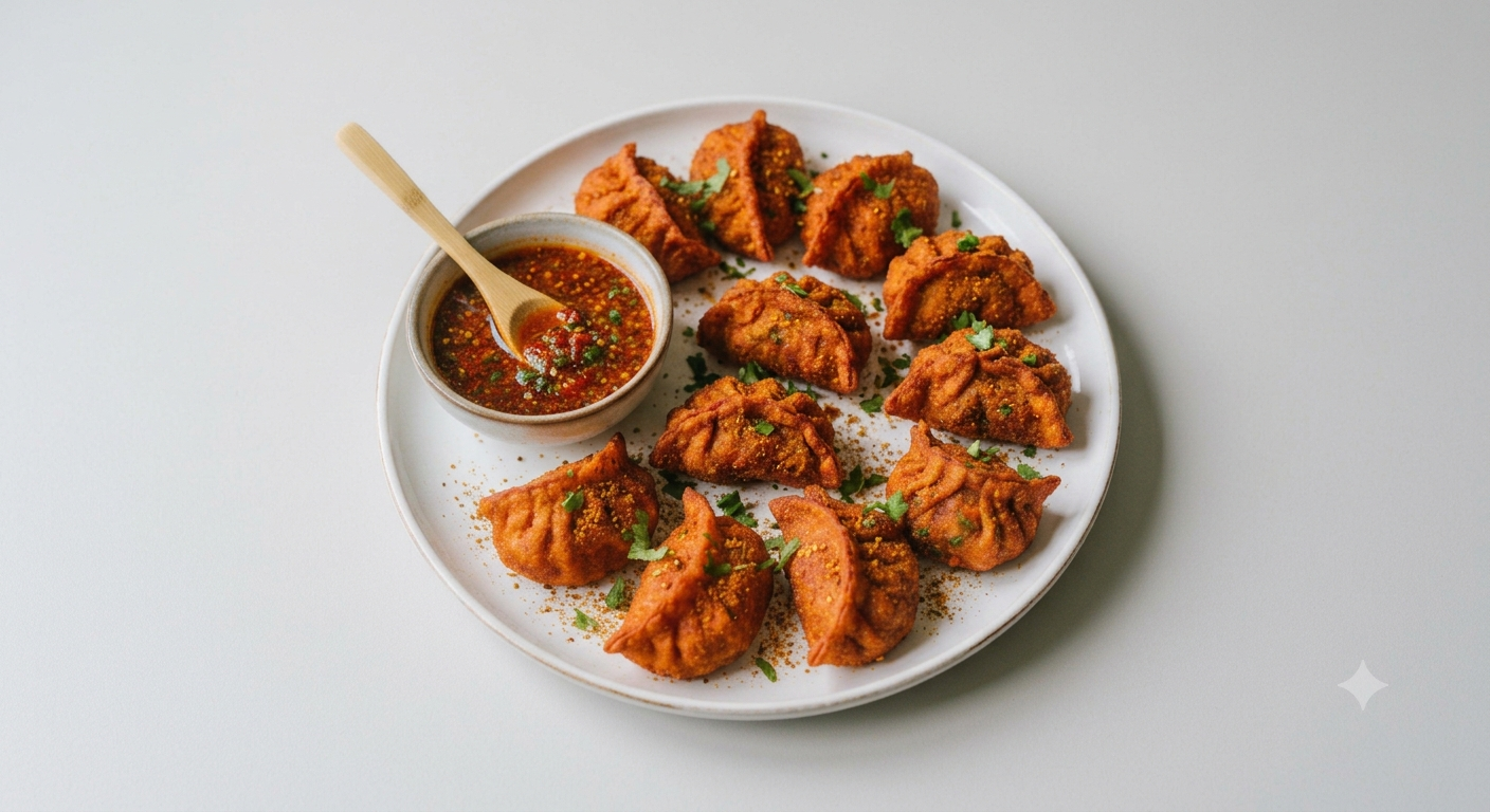 Fried Peri-Peri Veg Momo