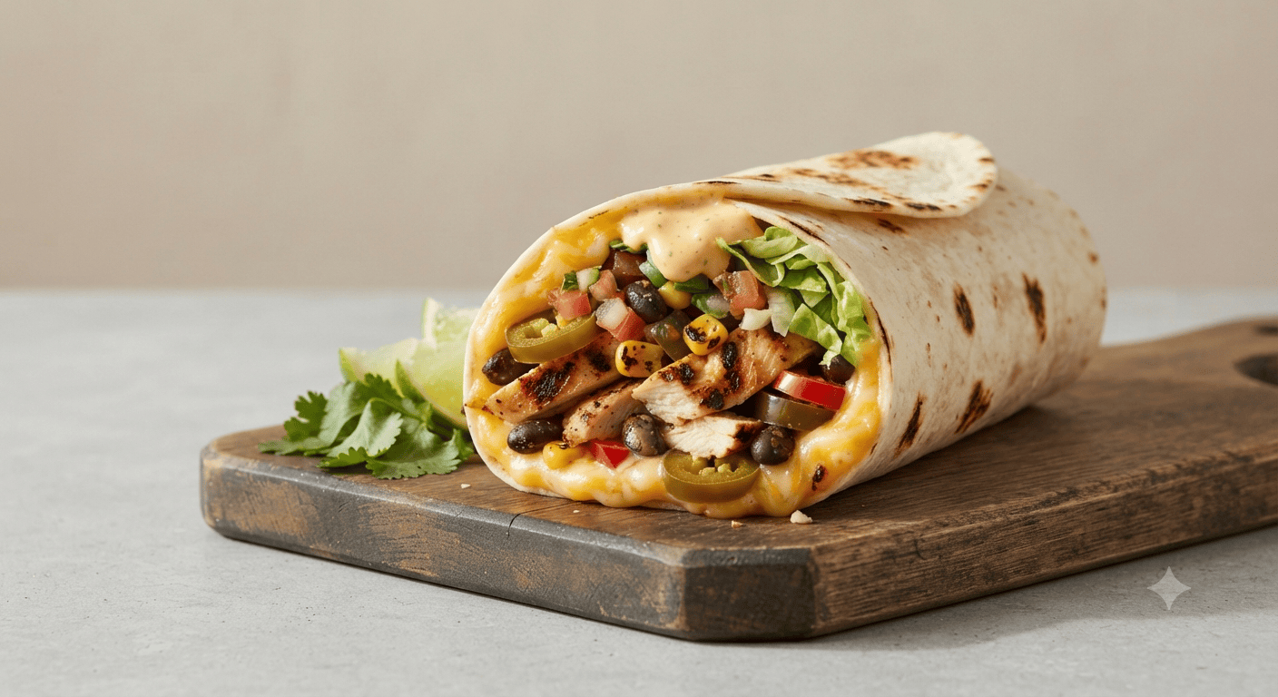 Cheesy Jalapeño Chicken Wrap