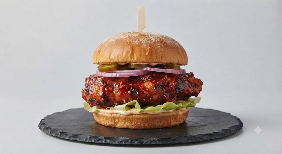 Fiery Buldak Chicken PREMIUM BURGERS