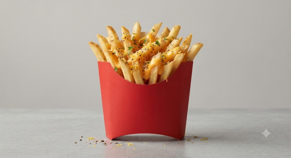 LEMON PEPPER CHEESY FRIES (200G)